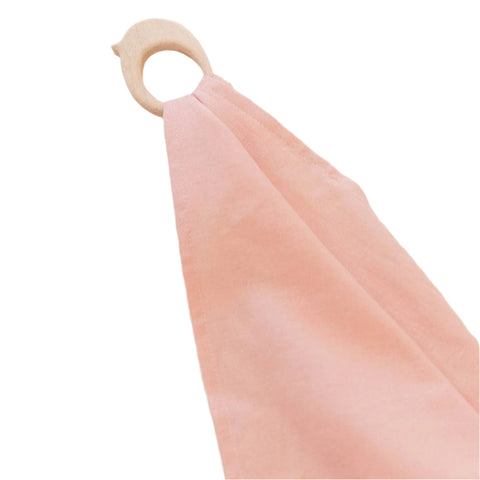 Linen + Maple Ring Teether - Galah