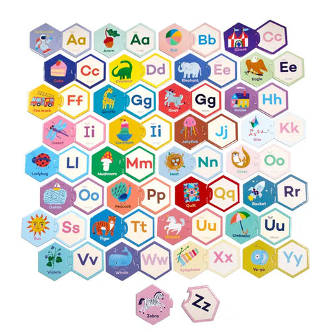 Puzzle Pairs - Alphabet (Hexagon)