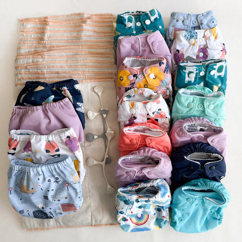 Newborn Diaper Bundle - All in Ones + Prefolds
