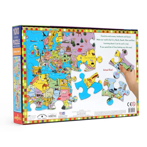 100 Piece Puzzles - World Map