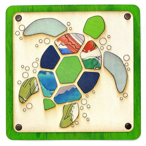 Upcycles Fabric & Wood Art Kit - Sea Turtle