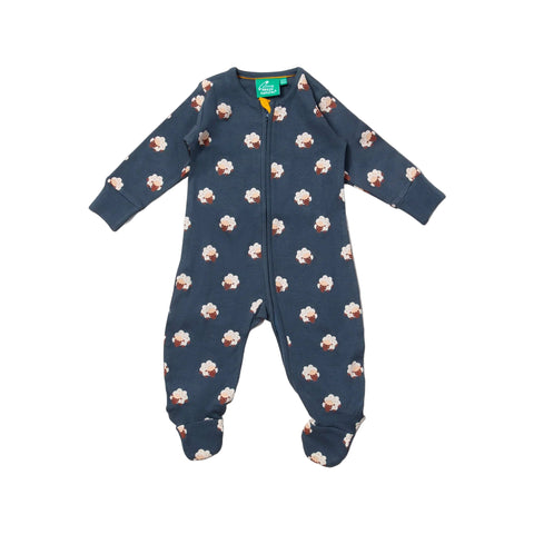 Sleeping Sheep Zip Organic Babygrow