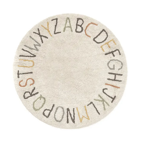 Washable Rug - Round ABC (Color/Letters)