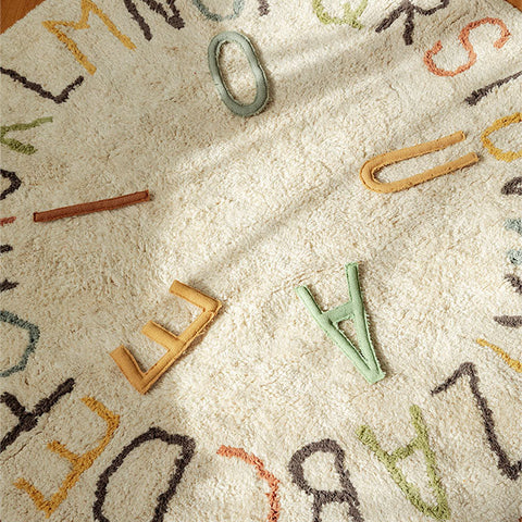 Washable Rug - Round ABC (Color/Letters)