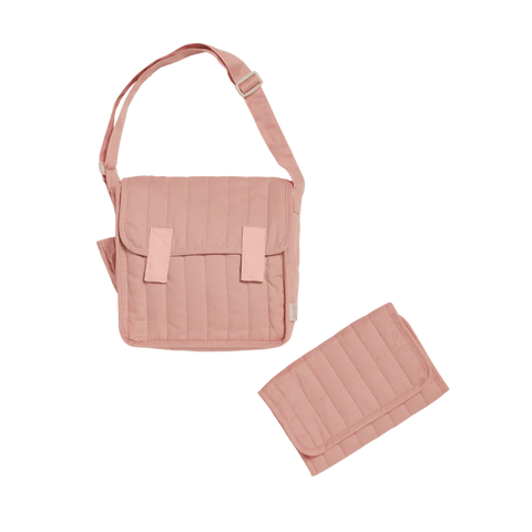 olliella convertible changing bag in rose