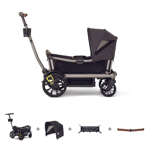 Veer Cruiser City XL Essentials Bundle (Cruiser City XL, Cargo Nets, Canopy, Grips)