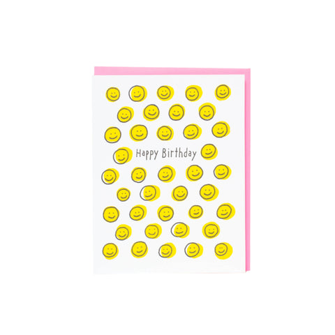 Ash Kahn Happy Face Birthday Card
