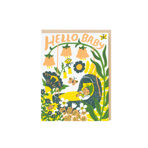 Hello Baby Bassinet Card