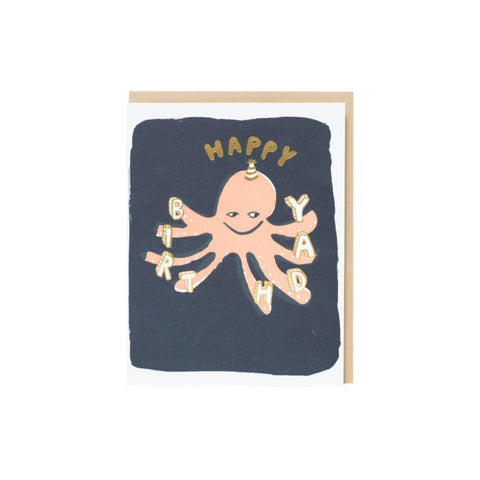 Octopus Birthday Card