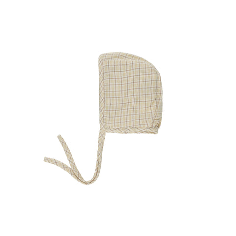 Baby Bonnet - Yellow Plaid