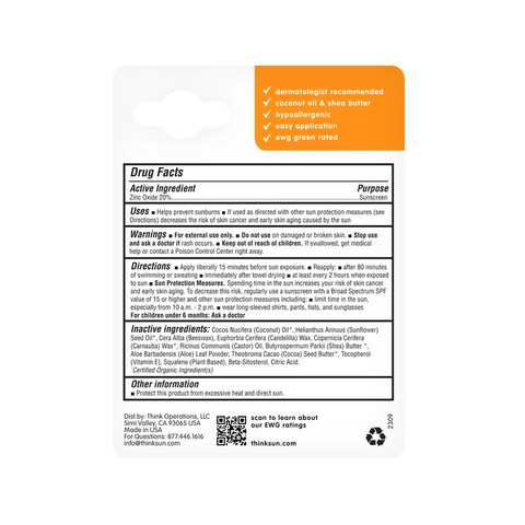 Thinkbaby Sunscreen Stick SPF 30
