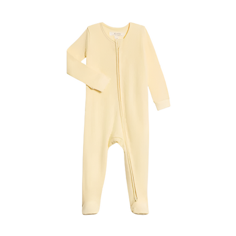 Kit Ribbed Organic Footed Sleeper - Butter