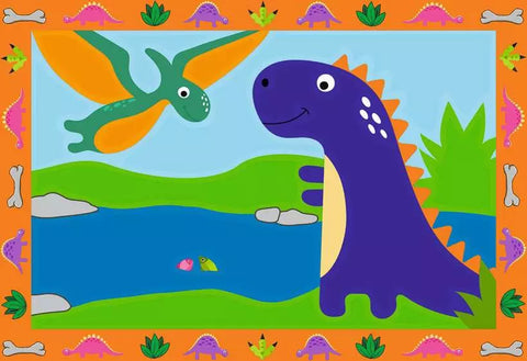 Creart Paint by Number - Land of Dinosaurs