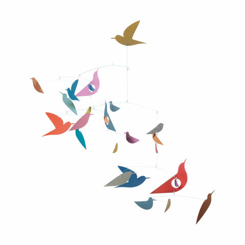 Multi-colored Birds Mobile