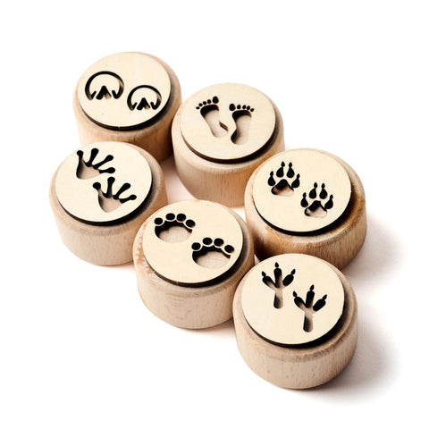 Animal Trackers Wooden Dough Stampers