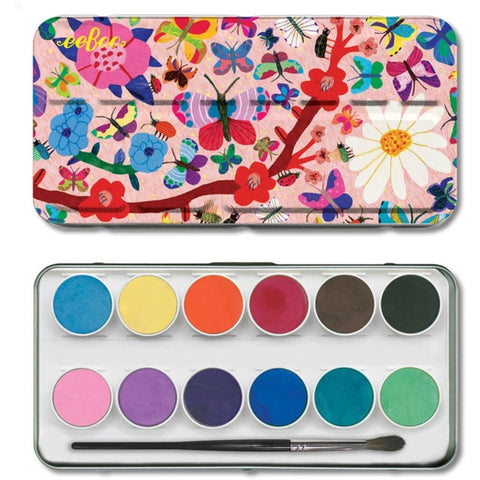 12 Watercolors & Brush - Butterflies
