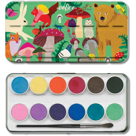 12 Watercolors & Brush - Mushroom
