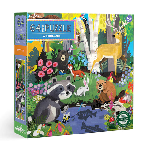 eeboo 64 piece puzzle woodland