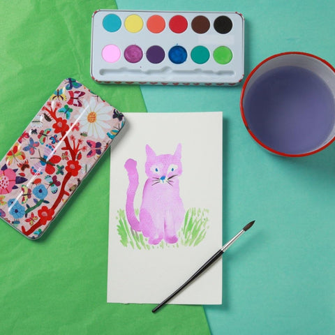 12 Watercolors & Brush - Butterflies