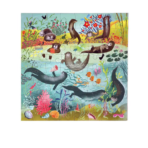 64 Piece Puzzle - Otters At Play