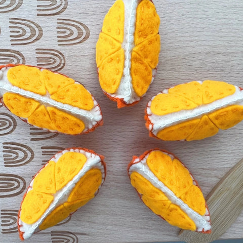 Felt Play Food - Orange Slice