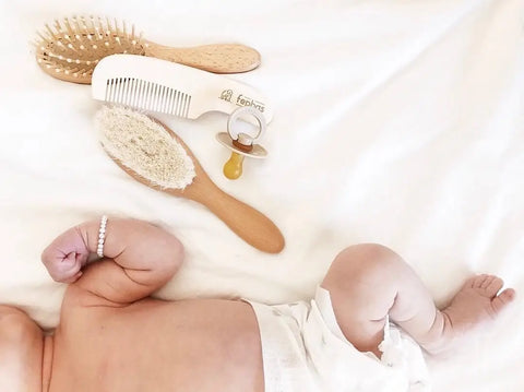 fephas wooden hair brush set