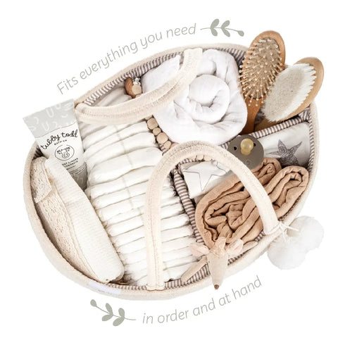 fephas rope diaper caddy in beige