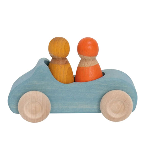 grimm large wooden blue convertible car