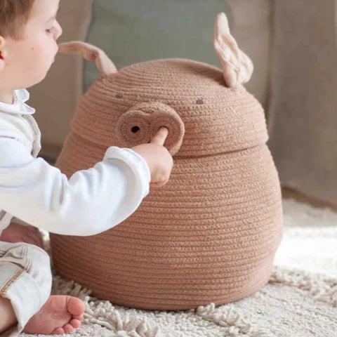 lorena canals baskets peggy the pig