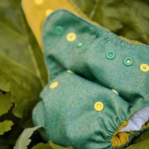 Merino Wool Cover - Green Herringbone
