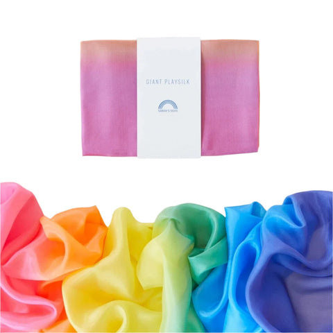 Giant Rainbow Playsilk for Fort Building