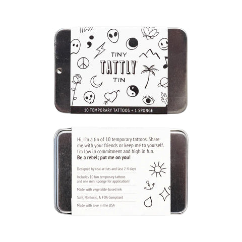 Tiny Temporary Tattoo Tins - Flash Art