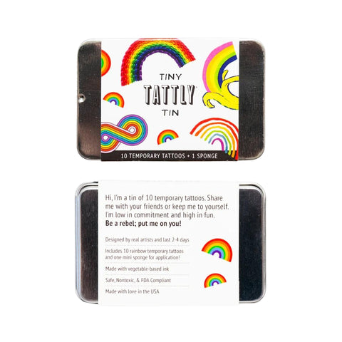 Tiny Temporary Tattoo Tin - Rainbow