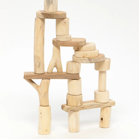 21 Piece Barkless Tree Block Set