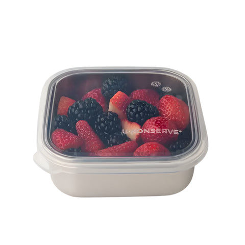Square Stainless Container w/ Silicone Lid - 15 oz.