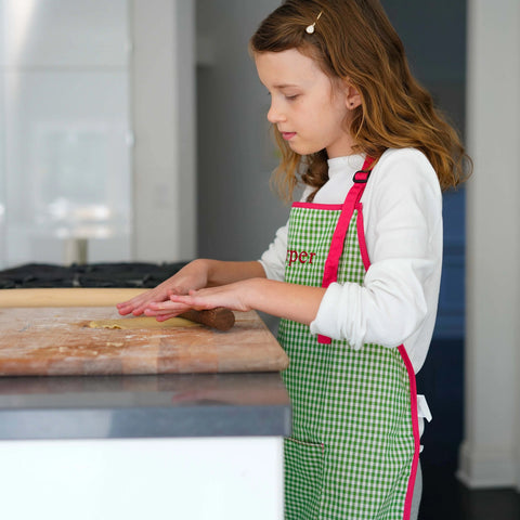 Little Helper Kids' Apron - Green Checker