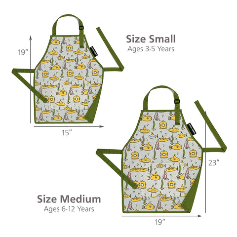 Little Helper Kids' Apron - Submarines