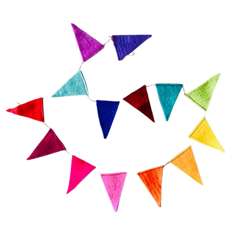 Rainbow Felt Flag Garland