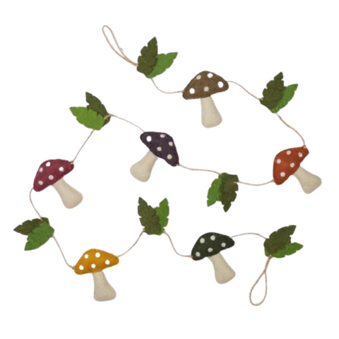 Mushroom Felt Garland