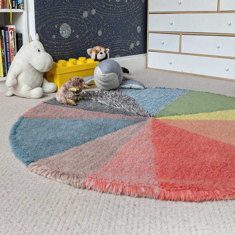 Wool Round Rug - Pie Chart