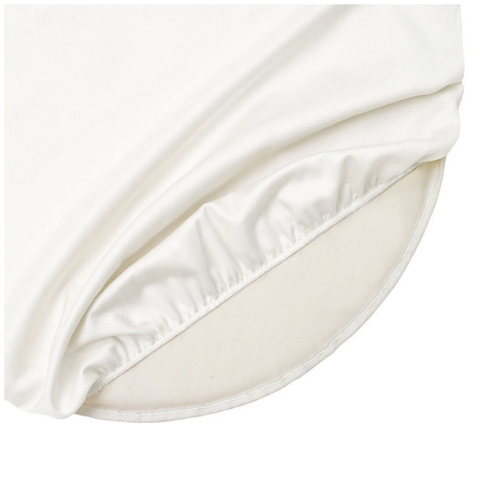 Naturepedic Organic Oval Crib Sheet for Stokke Sleepi White