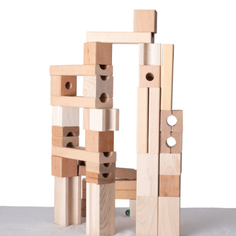 Wooden Blocks & Marble Run