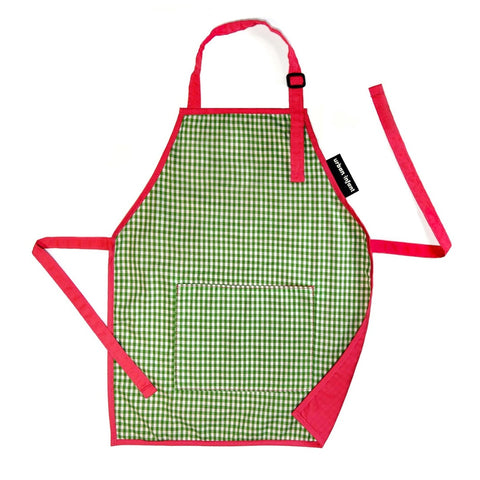 Little Helper Kids' Apron - Green Checker