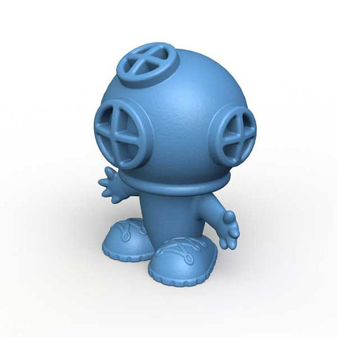 Bathtub Pals- blue diver