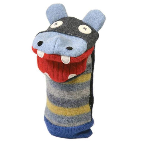 Recycled Wool Puppet - Hippo