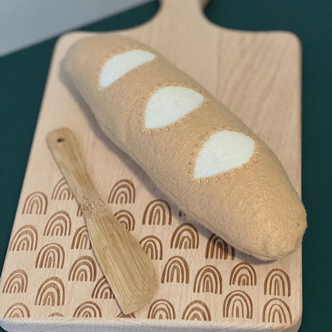 homemade play felt food baguette