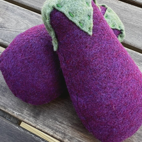 Felt Play Food - Eggplant