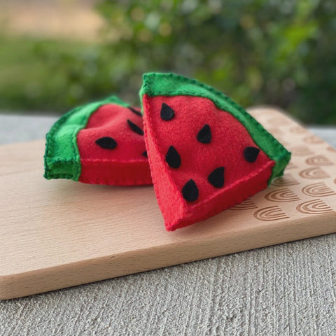 homemade felt play food watermelon