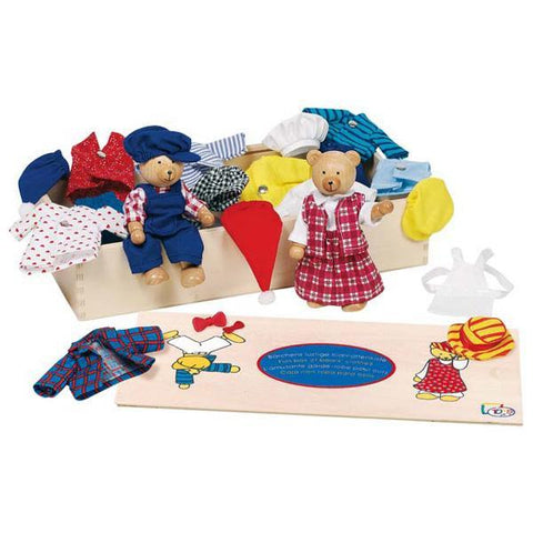 Wooden Dress Up Dolls - Benna & Bennoh Bears