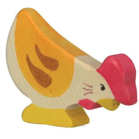 holztiger hen pecking